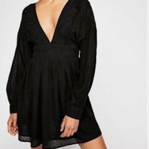 Free People Open-Back Mini A-Line Dress